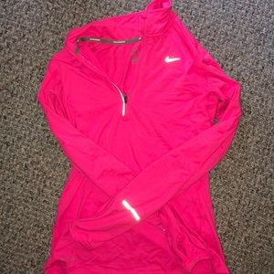 PINK NIKE QUARTER ZIP DRI-FIT